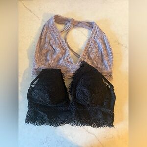 Lace Bralette Set - Black Valentina Small and Lavender Tilly’s Medium.